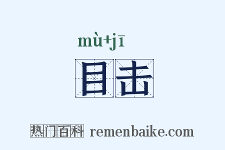 目击是什么意思的图片
